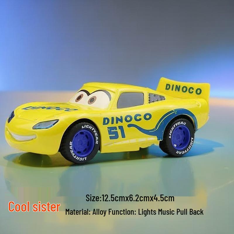 3D Lights & Music Lightning McQueen Pull-Back Alloy Toy Car - Third Generation