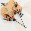 Fake Pumpkin with Black Branches Artificial Stems, Halloween Branch Maple Leaves, Bouquet Flowers Gothic Floral Arrangement for Vase, Indoor