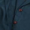 Women's Single-Breasted Wide-Skirted Retro-Style Waist-Cinched Solid-Colour Dress