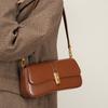 Genuine Leather Women's Shoulder Bag  Vintage Baguette Bag Luxury Designer Women Crossbody Bags Cowhide Handbags
