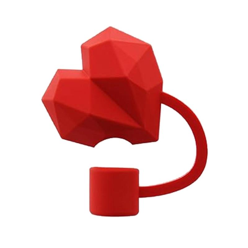 5Pcs Silicones Straw Cover Caps Bear Heart DustProof Drinkings Straw Caps Reusables Straw Tip Lid for Tumbler Cups