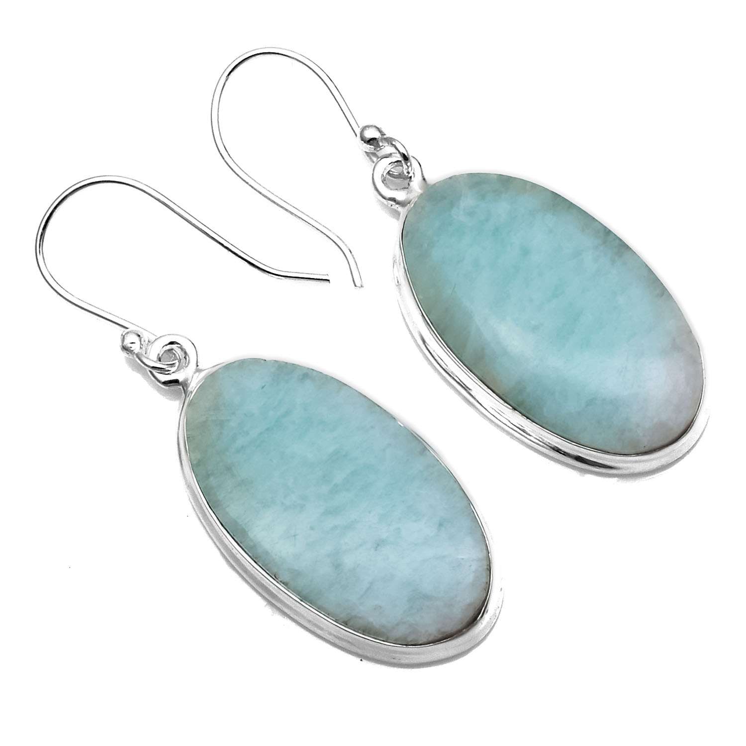 

Серьги с драгоценными камнями амазонита, твердые серьги из стерлингового серебра 925 пробы, серьги ручной работы, ювелирные изделия, подарок для женщин и девочек, E-1120