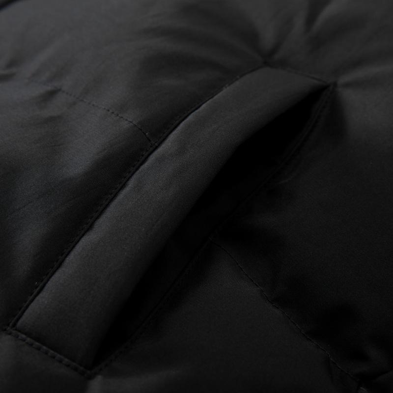 Pánská nadměrná fleecová péřová bunda s kapucí - Trendy volný dvoudílný vzhled