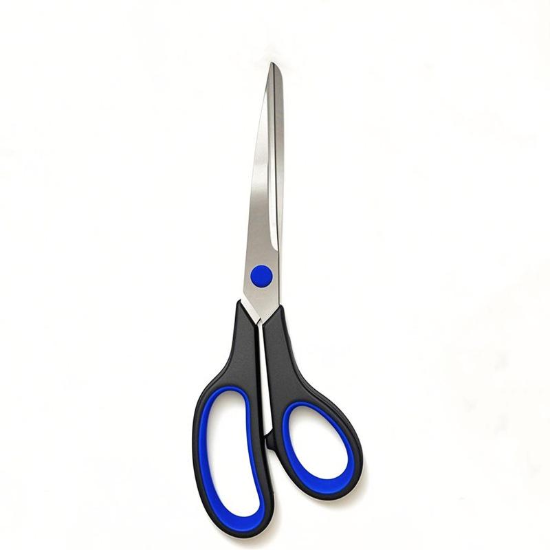 9-Inch Stainless Steel Handmade Scissors with Rubber and Plastic Handle for Household, Office, Tailoring, and Art
