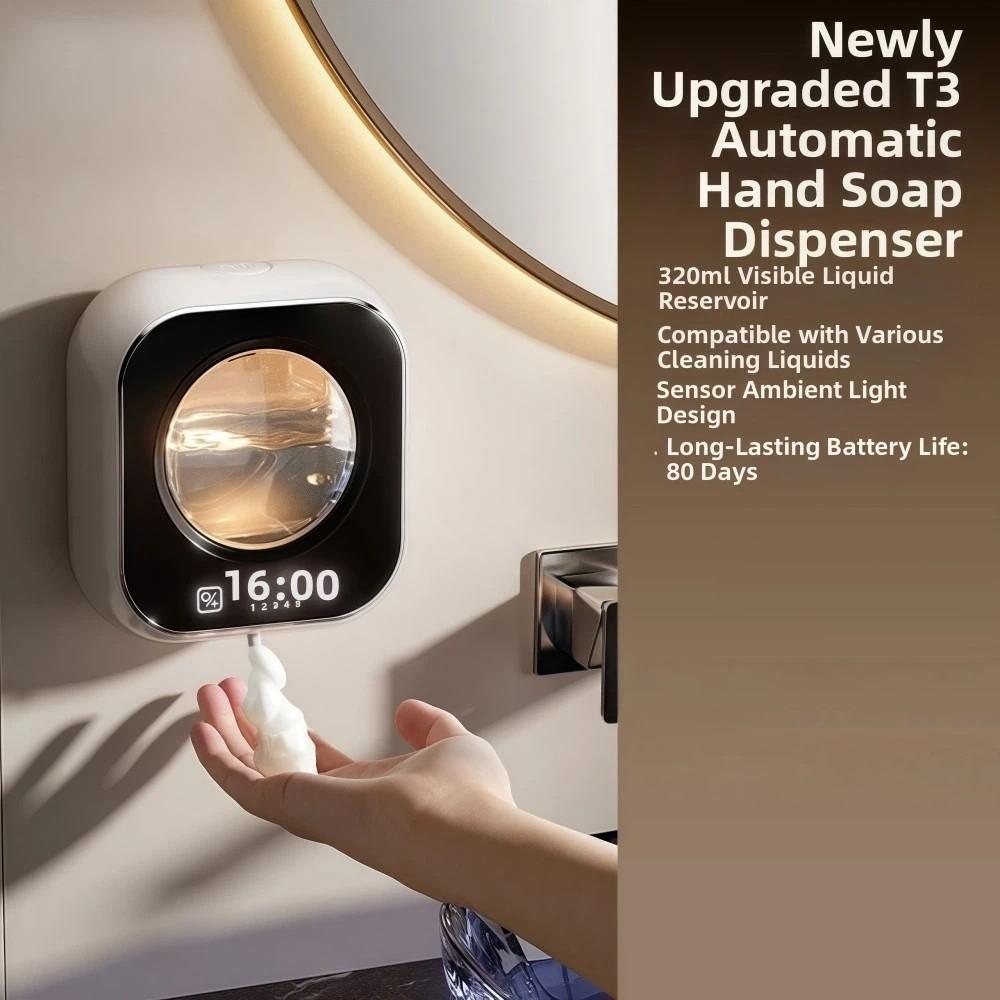 Senzorový Automatický Dávkovač Mýdla Velkokapacitní Nástěnný LED Dávkovač Čisticího Prostředku Bezkontaktní Dobíjecí