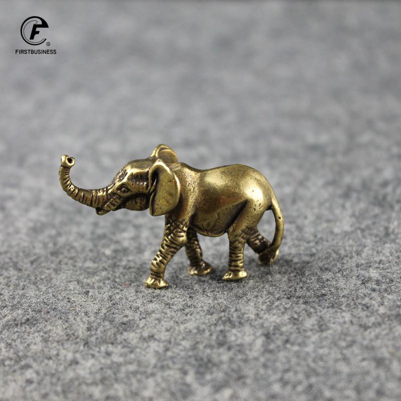 Everyday Collection Lucky Elephant Figurines Solid Copper Animal Ornaments Home Decor Tabletop Decoration Souvenir Crafts Gifts