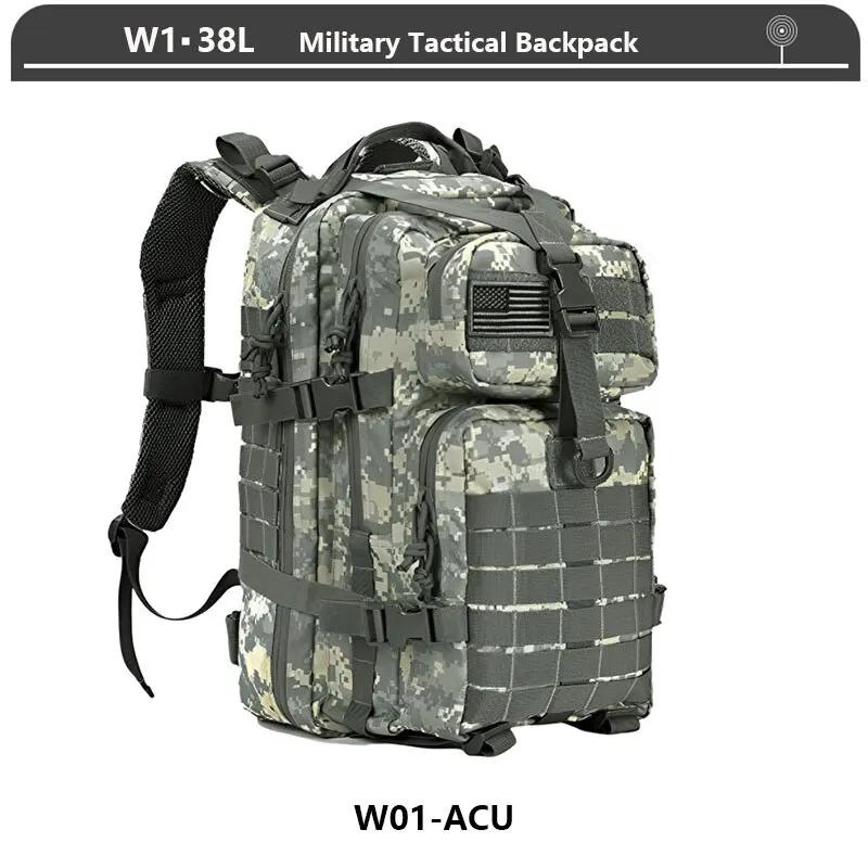 Large Capacity Camouflage Tactical Backpack Outdoor Field Assault Pack Rucksack for Camping Hiking Sports Climbing