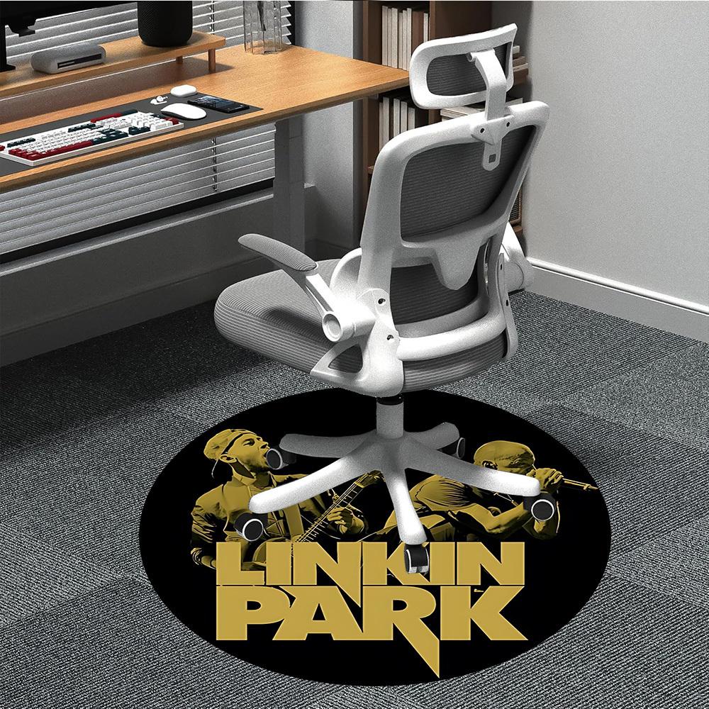 1PC Linkin Park Office Round Rug, Non-slip, Soft and Durable Office Rug for Interior Decoration, Perfect for Office, Beautiful Decoration