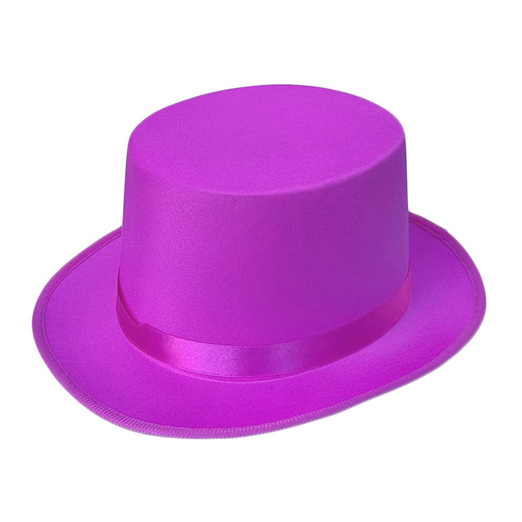 Classic Felt Top Hat Formal Costume Accessory with Satin Ribbon Band for Adults and Teens Unisex Design Suitable for Various Occasions