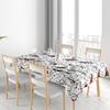Snowman Christmas Tablecloth 3D Printed Festive Dining Cover for Kitchen Home Decor Red/White Pattern Design