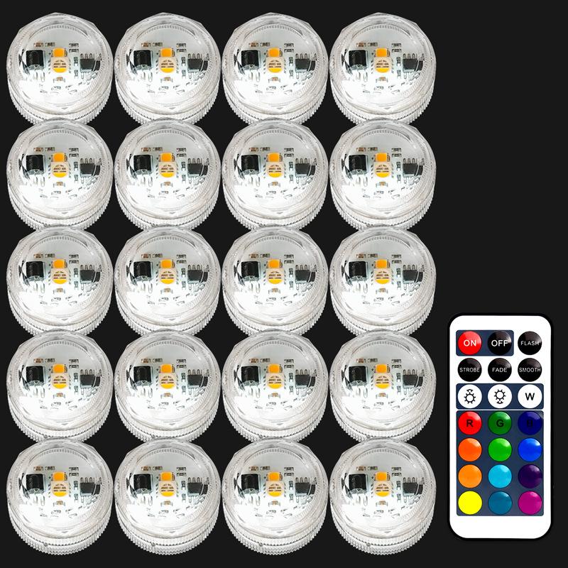 Knob-Control LED Submersible Candle Light: 40-Hour Colorful Aquarium Decor