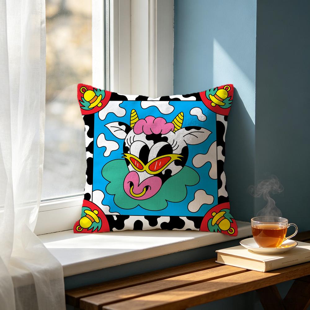 Abstract Cow Cushion Cover Cushion Cover Set Pcs x x x Pillowcase Decorative Sofa Home Decor