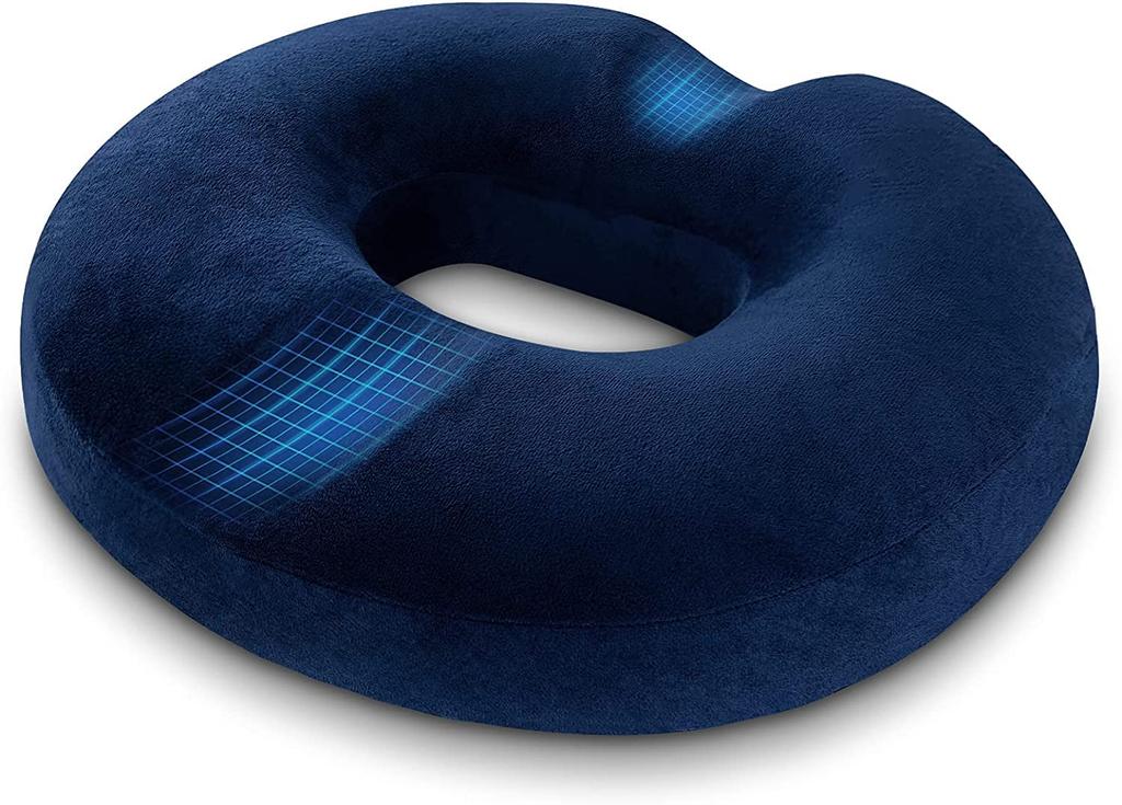 HOMCA Donut Ergonomically Designed Memory Foam Seat Cushion for Butt Cushion For Those Who Sit for More than 8 Hours a Breathable Zabuton,