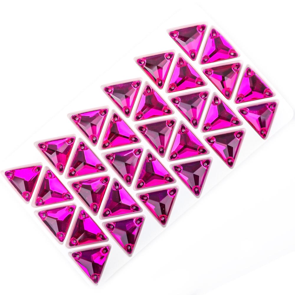 5Pcs High Quality Triangle Color Ab Flat Button Hand Sewn Diamond Glass Crystal Button Clothing Accessories With Diamond Wedding Dress Auxiliary