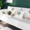 Dikke katoenen bankhoezen hoezen voor bank anti-slip tuin fauteuil bank handdoek decoratieve bankhoes voor woonkamer wit