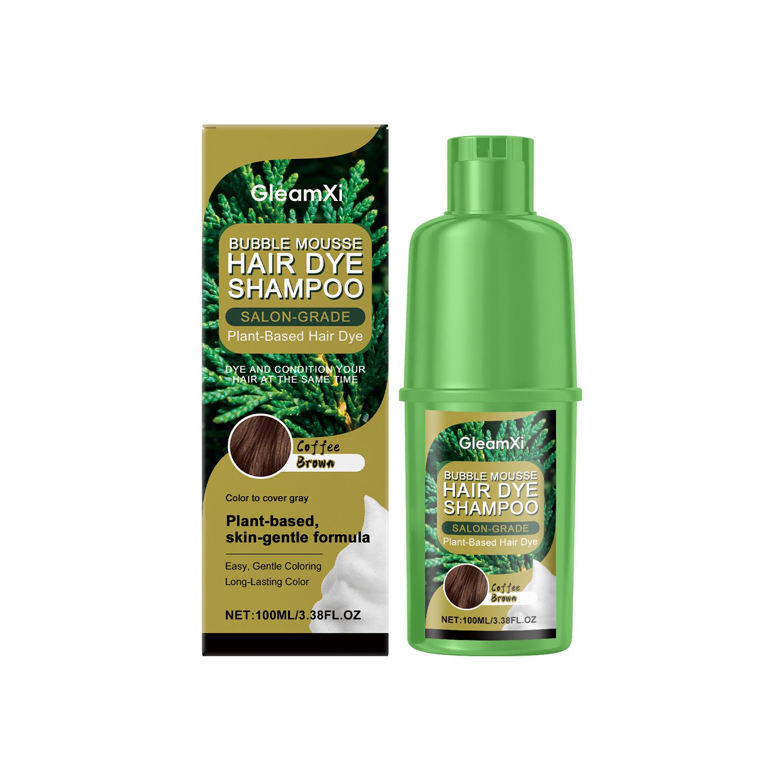 GleamXi Coffee Brown Plant-Based Hair Dye - Gentle, Moisturizing, Daily Hair Care Color