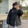 Blue and Black Down Cotton Jacket for Women Winter 2025 Korean Version Loose Off-season Cotton Jacket Design Niche Cotton Jacket