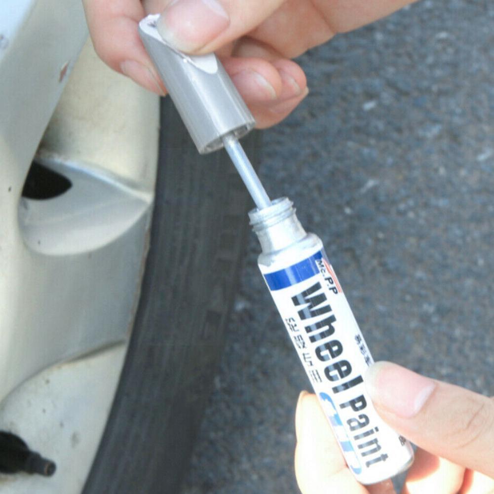 Penna per copertura per riparazione riempitivo antigraffio per auto Pennarello impermeabile Vernice per auto Ruota non tossica Penna per vernice di aggiornamento Pneumatico
