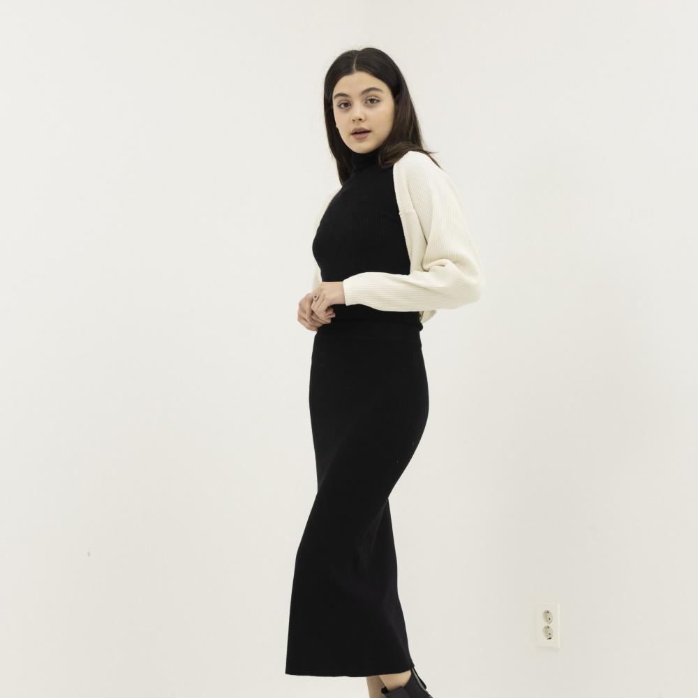 High Five Rayon Blend Basic Long Skirt