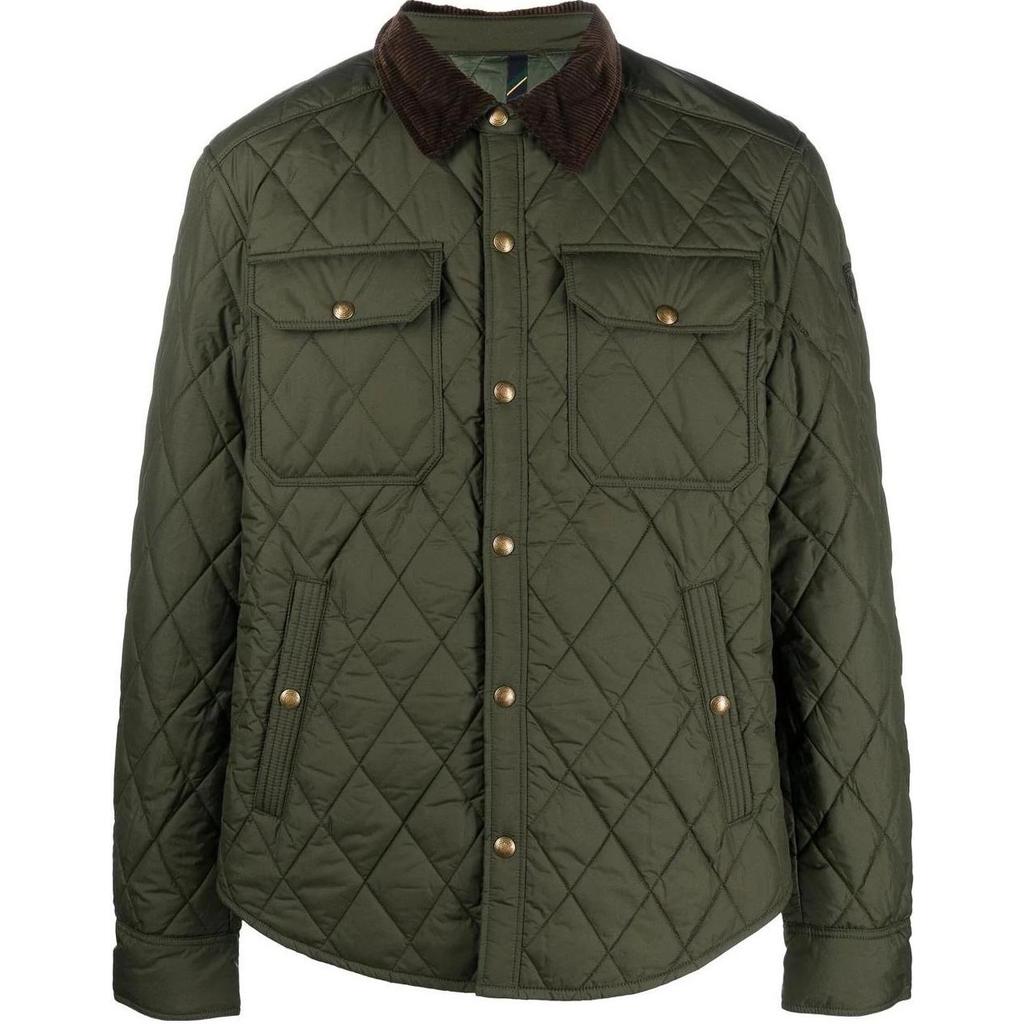 Polo Ralph Lauren FW22 Solid Diamond Quilted Jacket Men Jackets Green 710876085-001