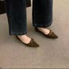 Retro non-slip flat shoes, small fragrant style pointed head, shallow mouth fashion bow single shoes women's 2026 new models