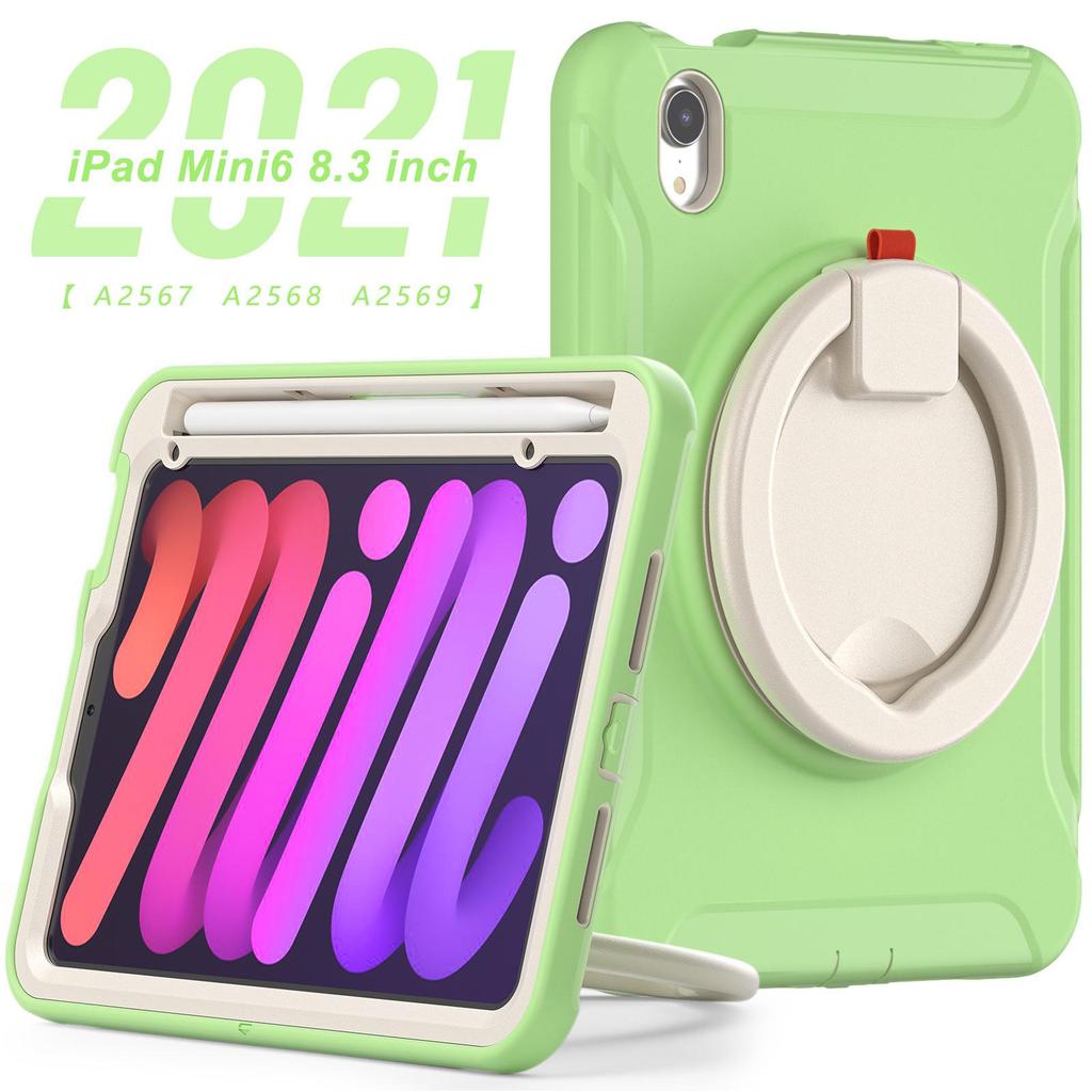 iPad Mini 6 Protective Case with Rotating Stand & Large Handle