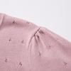 Women's Pink Hollow Knit Cardigan