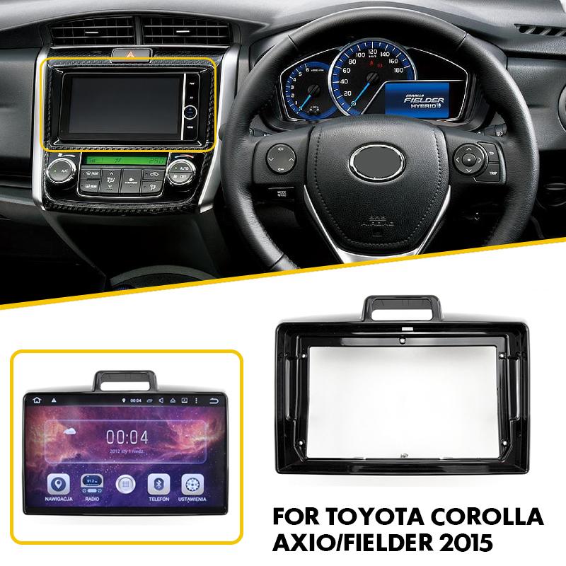 9 Inches Car Stereo Dash Radio Fascia Kit tallation Trim Panel Frame Double For TOYOTA COROLLA AXIO FIELDER 2015 DVD Frame