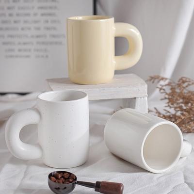 260ml Koreanischer Stil Dicke Tasse Design Spritzfarbe Keramiktasse Einfache Milchkaffeetasse Paartassen Geschenk Porzellan Wasserbecher Zuhause