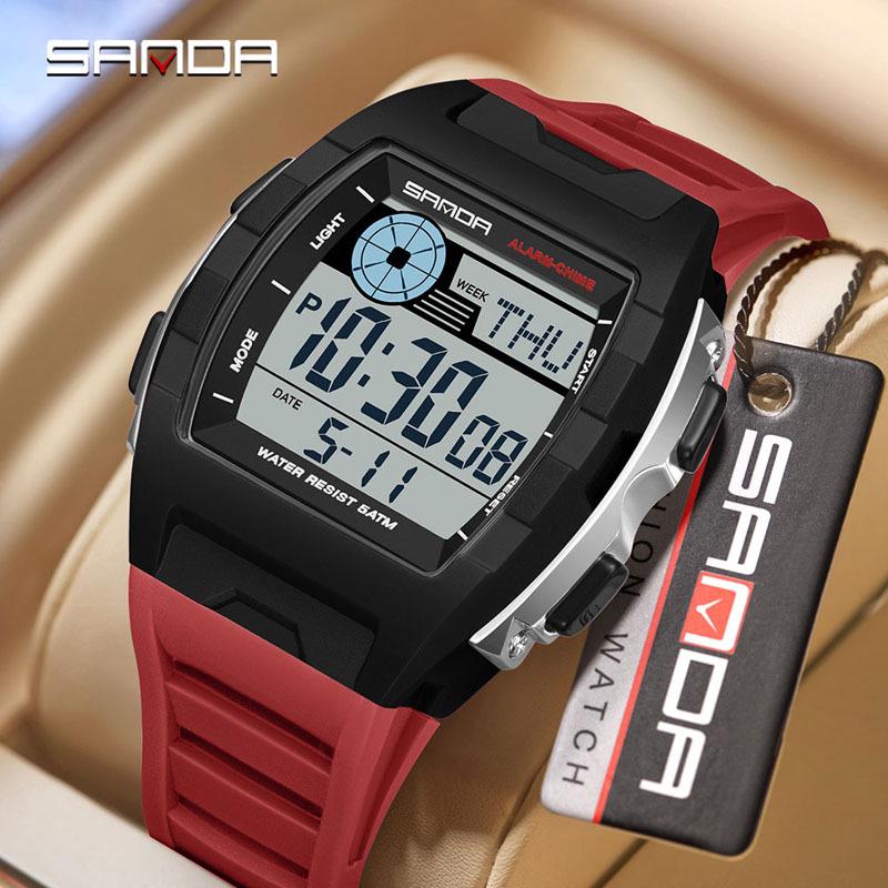 SANDA Multi-Functional Big Dial Watch with Alarm, Snooze, Countdown for Junior & Senior High School Students