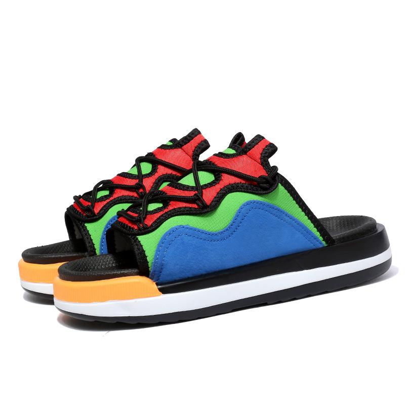 

Slippers men s summer out sports trend sandals new trend men s non-slip outdoor leisure one-word drag men 39