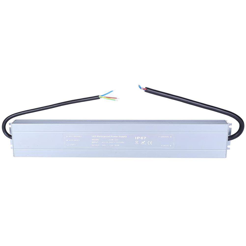 Ultrasmukły Wodoodporny Zasilacz Przełączający AC DC z Anodowaną Powierzchnią HRUW360W24V