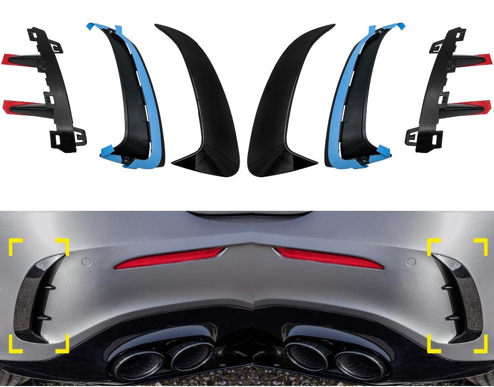 Front Rear Bumper Lip Fog Lamp Cover Chin Spoiler Splitter Body Kit Canards For Mercedes Benz W177 AMG Line A Class A200 A250 A35 2019