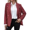 European and American Winter Fashion Casual Double Breasted Women's Small Suit Lapel All-Match Outerwear Women Suit Jacket