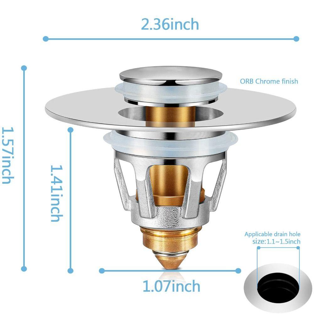 Copper Sink Stopper Pop Up Sink Drain Strainer Universal Sink Plug  Bathroom