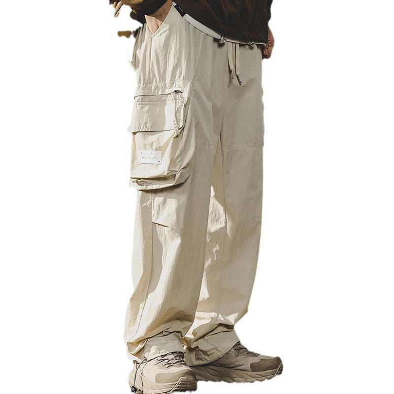 Męskie luźne spodnie spadochronowe szybkoschnące na lato