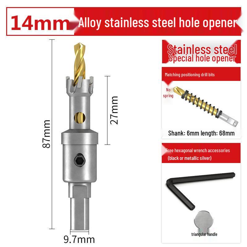 

304 Stainless Steel Hole Punch & Drill Bit for Metal, Aluminum & Wood