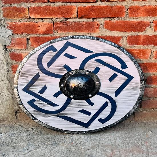 Medieval Round Shield Viking Shield Unique Battle Design Shield Wooden 60.96 Cm Best Gift