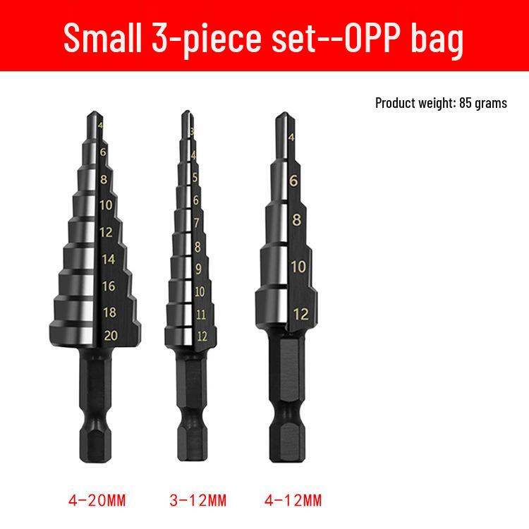 Hex Shank Step Drill Bit Set for Woodworking and Hole Enlarging