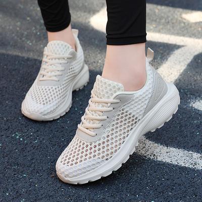 Large Size Summer Light and Comfortable Women's Breathable Hollow Daily Casual Sports Shoes Large Mesh