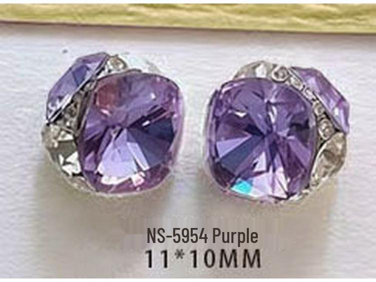 Luxury Square Manicure Accessories with Handmade Stacked Rhinestones - Super Shiny Crystal Nail Art