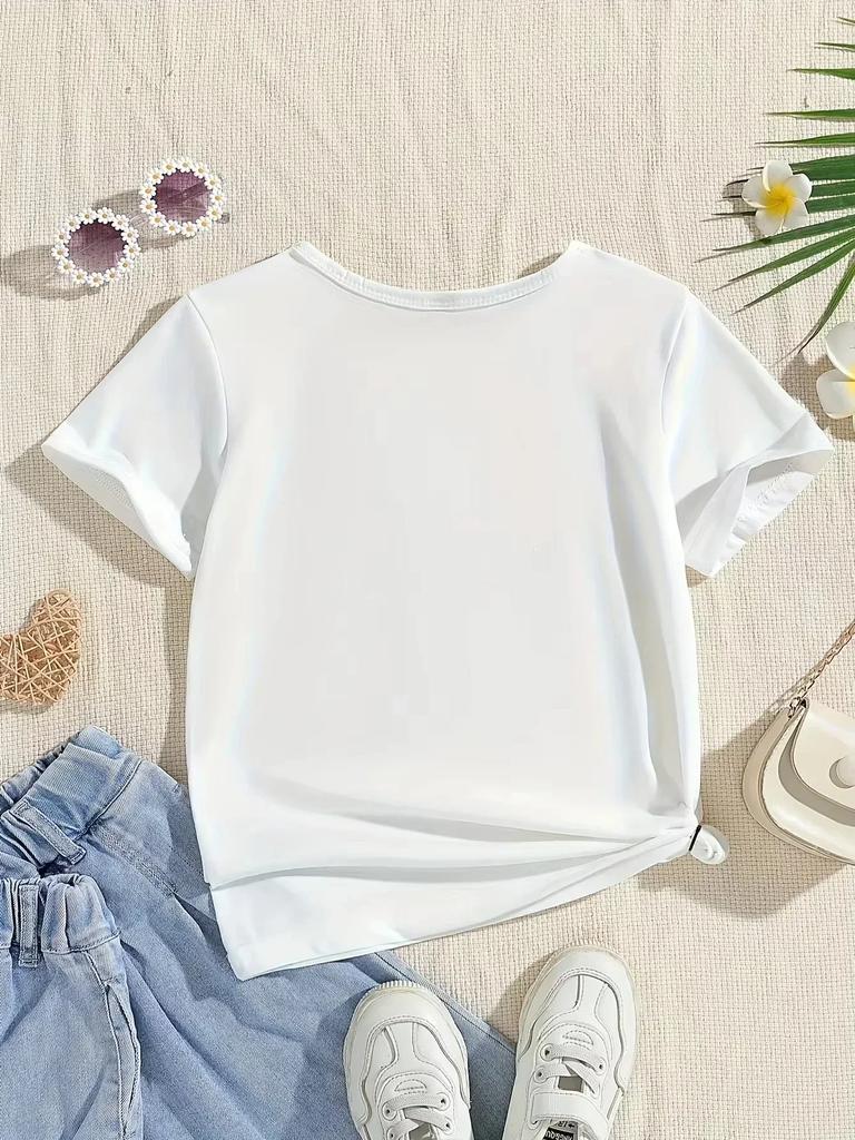 MINISO Disney Authorized Disney Princess Summer Girls Fashion Shortsleeved Tshirt Ariel Minnie Mermaid Print Princess Cute