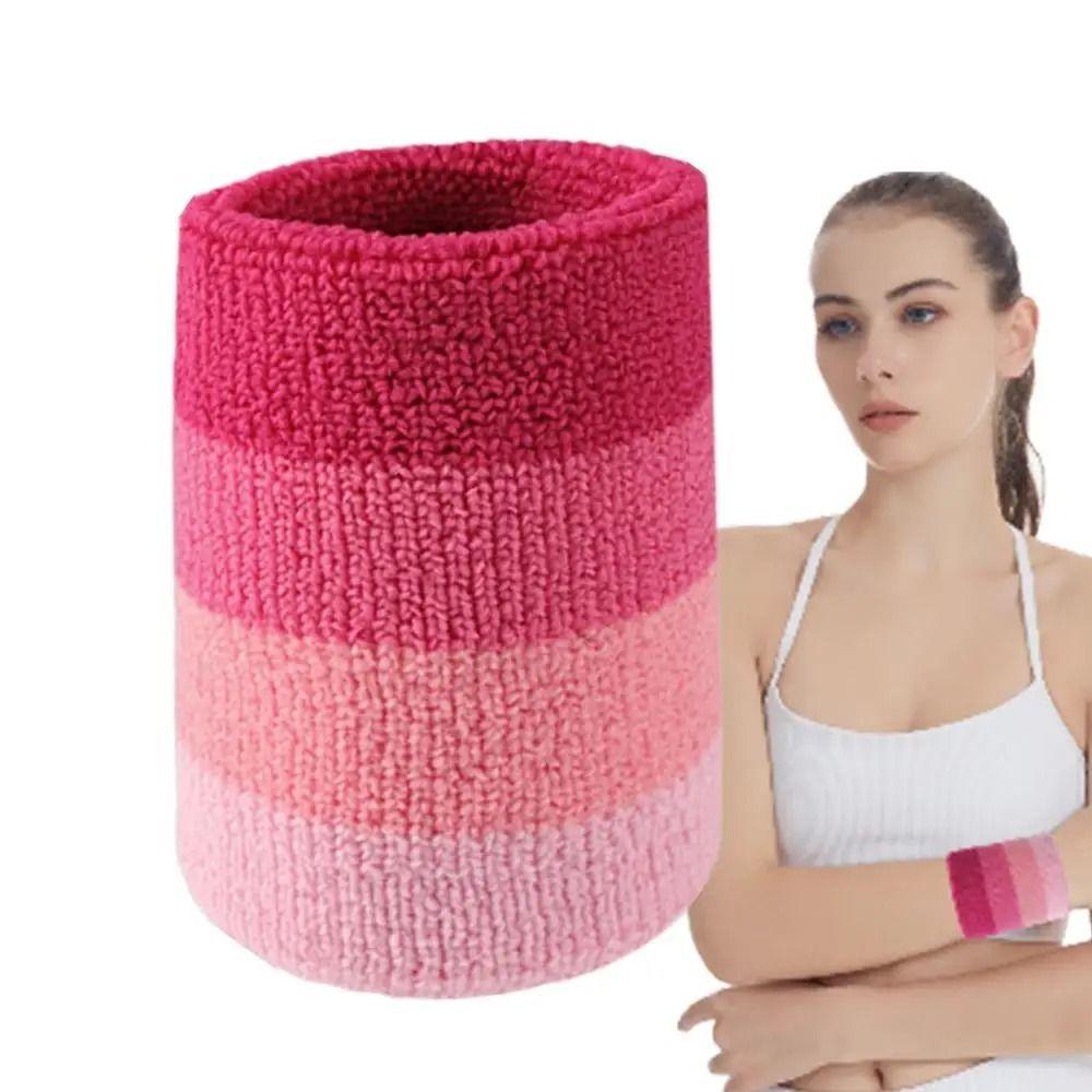 2pcs/pair Colorful Sweat Band Polyester Sport Wristband Yoga Wrist Wrap  Table Tennis