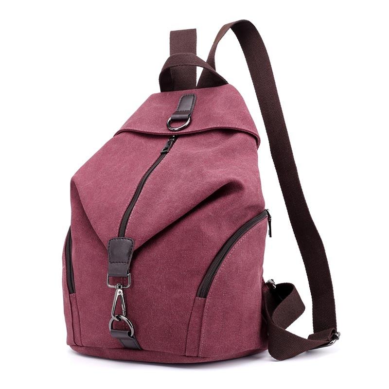 Fashion Canvas Female Backpack Multifuction Casual Backpack For Teenager Girls New Summer Women Large Capacity Shoulder Bag