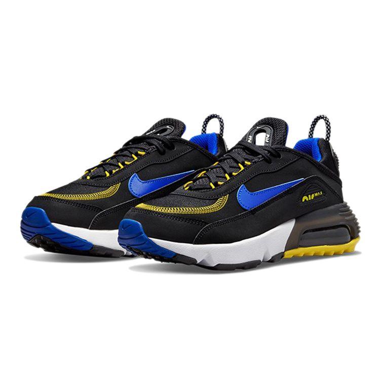 Nike Air Max 2090 Lightweight Cushioning Low Top Kids Running Shoes Kids Running Shoes Black Blue Yellow DH9738-005