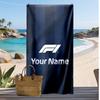 F1 Individuelles Strandtuch, Mit Ihrem Namen bedrucken, Leichtes saugfähiges Handtuch für Schwimmen, Reisen