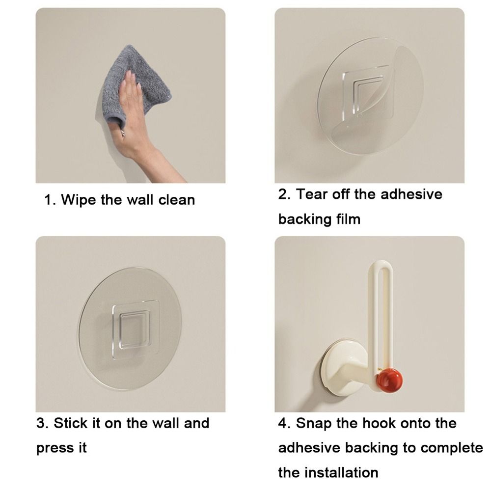 2Pcs Wall Mounted L-Shape Hairband Storage Hook Punch Free Scrunchies Storage Rack  for Home