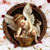 Bohemian Style Angel Door Hanger Round Decorative Plaque Floral Art Set 2D Flat Wall Decor