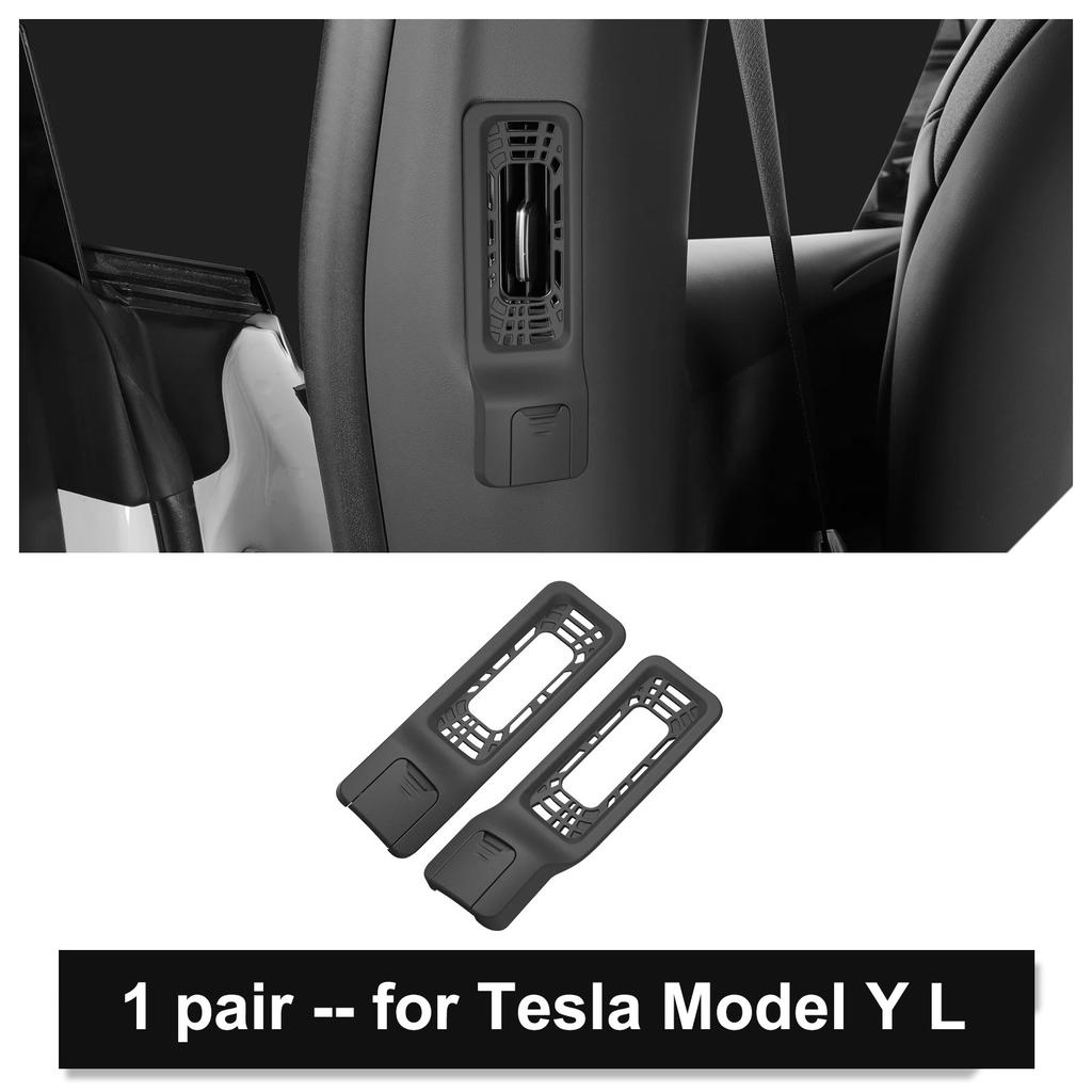 for Tesla Model YL 2025 2026 Accessories Rear B Pillar Air Vent Hanging Hook ABS Bag Umbrella Organizer Storage Hanger Y L 6seat