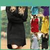 Cozy Womens Winter Long Sleeve Tunic Tops Pullover Hoodie Dress In Six Colors